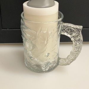 vtg DC Comics Glass Mug Batman Forever Clear Glass 1995 McDonald’s 3D